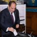 A handout picture released by the Egyptian Presidency on December 10, 2023, shows Egyptian president Abdel Fattah al-Sisi casting his vote in the presidential election at Mustafa Yousry Emmera School in Cairo. The vote in the country of nearly 106 million people will run until December 12, with results expected to be announced on December 18. (Photo by Handout / Egyptian Presidency / AFP) / XGTY / RESTRICTED TO EDITORIAL USE - MANDATORY CREDIT "AFP PHOTO / EGYPTIAN PRESIDENCY" - NO MARKETING NO ADVERTISING CAMPAIGNS - DISTRIBUTED AS A SERVICE TO CLIENTS