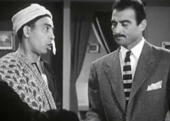 إسماعيل يس الساذج وأحمد مظهر النصاب فى فيلم العتبة الخضرا إنتاج 1959