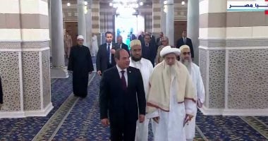 الرئيس السيسي يفتتح مسجد السيدة زينب بعد تطويره