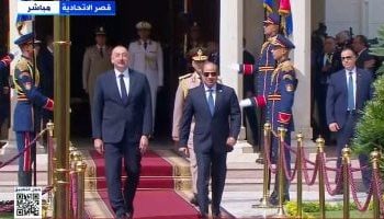 الرئيس السيسي يستقبل رئيس أذربيجان بقصر الاتحادية