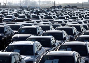 FILE PHOTO: New cars, among them new China-built electric vehicles of the company BYD, are seen parked in the port of Zeebrugge, Belgium, October 24, 2024. REUTERS/Yves Herman/File Photo